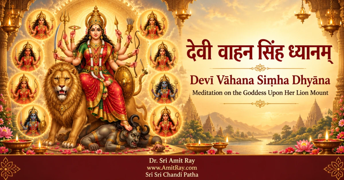 Devi Vahana Simha Dhyanam devotional cover