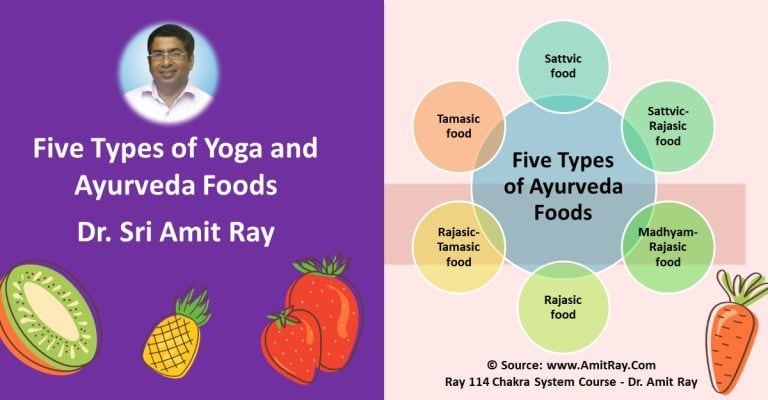 Five Types of Yoga and Ayurvedic Foods: Sattvic, Rajasic and Tamasic