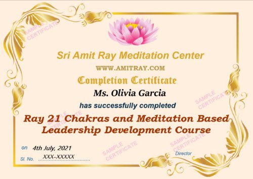 Chakra Based Leadership Development Course Sample Certificate Chakra Based Leadership Development Course Sample Certificate