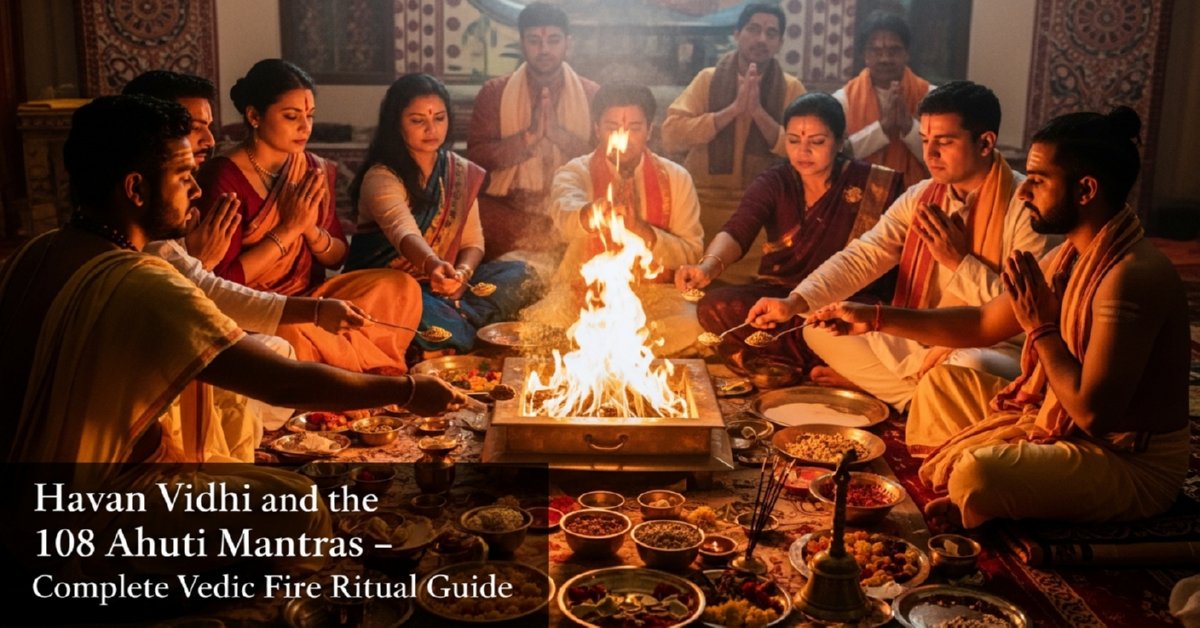 Havan Vidhi and the 108 Ahuti Mantras – Complete Vedic Fire Ritual Guide