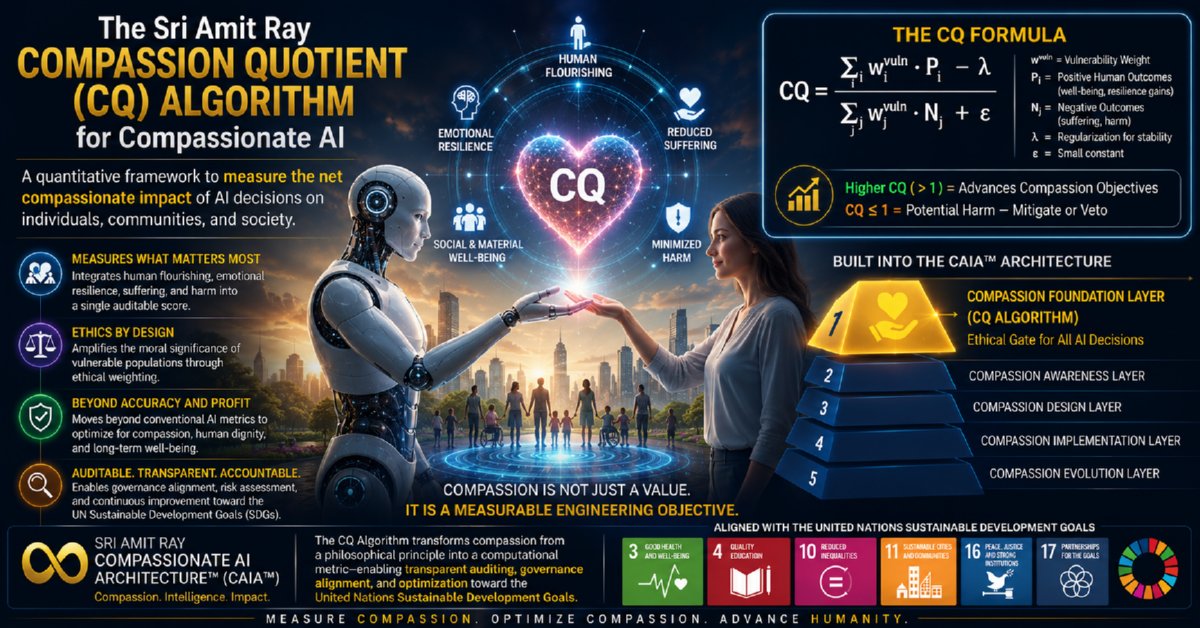 The Sri Amit Ray Compassion Quotient (CQ) Algorithm for Compassionate AI