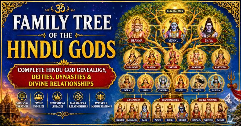 Family Tree of the Hindu Gods: Complete Hindu God Genealogy, Deities, Dynasties & Divine Relationships