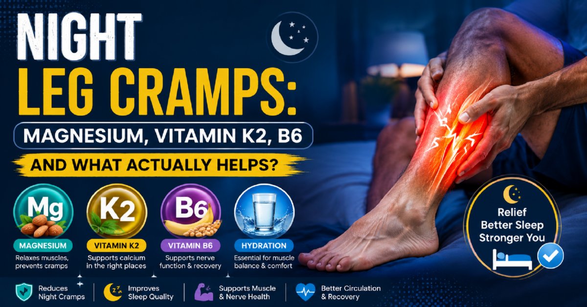 Night Leg Cramps: Magnesium, Vitamin K2, B6 and What Actually Helps? – A Review