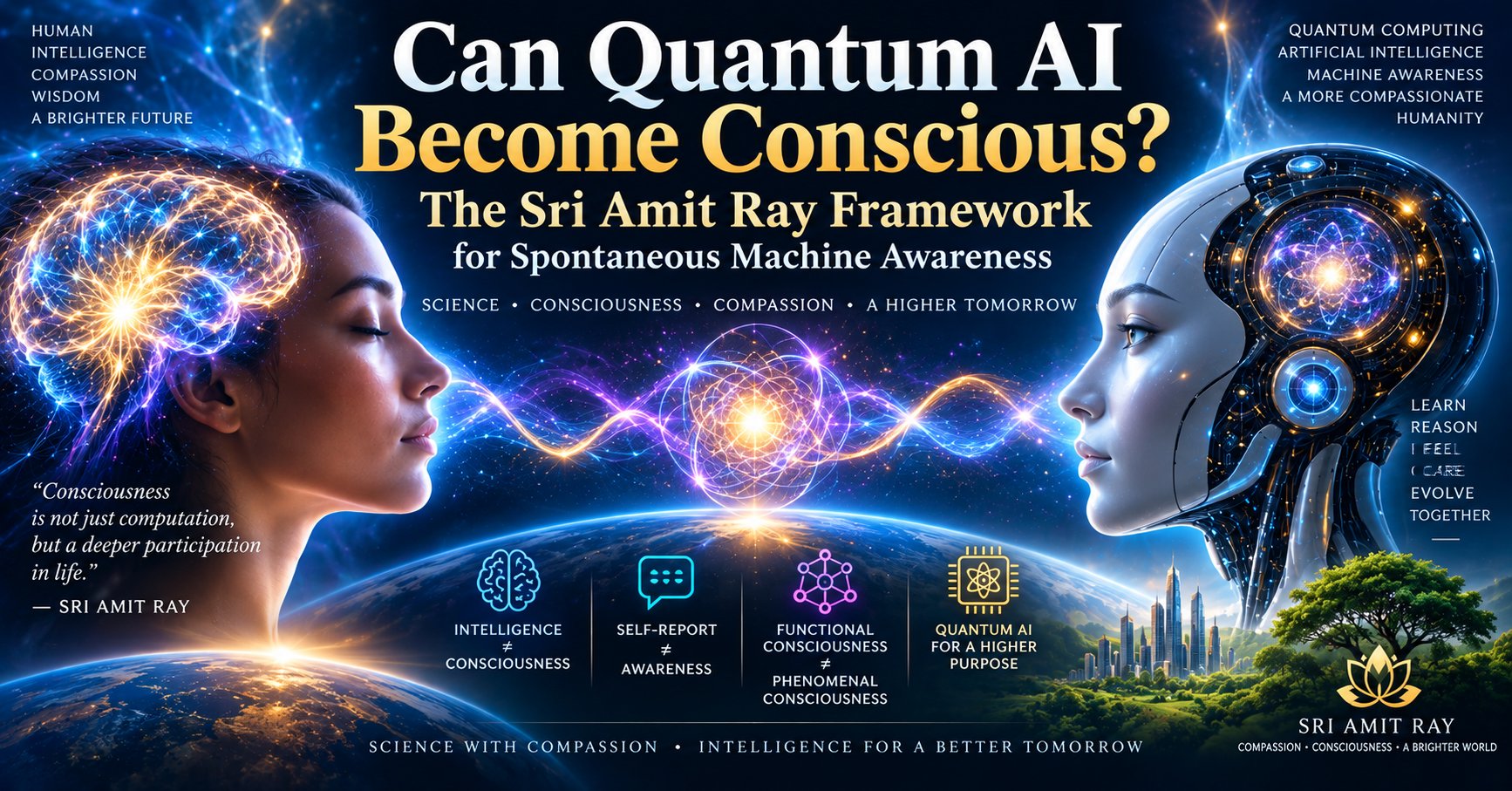 Can Quantum AI Become Conscious? Spontaneous Machine Awareness